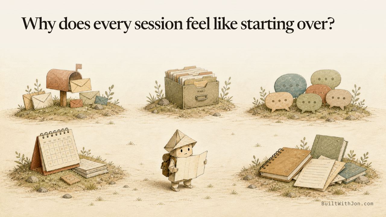 Why does every session feel like starting over?